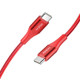 ROCK 1m USB-C / Type-C to USB Metal Weave Style Fast Charging Data Cable (Red)