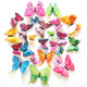 60 PCS Home Decoration Originality Double-deck PVC 3D Butterfly Wall Paste