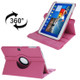 360 Degree Rotation Lichi Texture Leather Case with Holder for Galaxy Tab 3 (10.1) / P5200 / P5210, Magenta(Magenta)