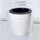 Lazy Flower Pots Automatic Water-absorbing Hydroponic Potted Plants Circular Resin Plastic Flower Pots Double-layer Design Self Watering Planter, Diameter: 12cm, Height: 12.2cm(White)