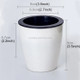 Lazy Flower Pots Automatic Water-absorbing Hydroponic Potted Plants Circular Resin Plastic Flower Pots Double-layer Design Self Watering Planter, Diameter: 9cm, Height: 9cm(White)
