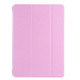 For iPad 10.2 inch Silk Texture Horizontal Flip Magnetic PU Leather Case, with Three-folding Holder & Sleep / Wake-up Function(Pink)