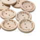 100 PCS English Alphabet Carved Round Wooden Buttons, Size:20mm