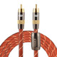 EMK TZ/A 2m OD8.0mm Gold Plated Metal Head RCA to RCA Plug Digital Coaxial Interconnect Cable Audio / Video RCA Cable