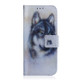 3D Colored Drawing Horizontal Flip Leather Case, with Holder & Card Slot & Wallet For iPhone 11 Pro(White Wolf)