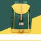 CD-1625 Campus Student Bags Solid Color Large Capacity Travel Backpack(Yellow)