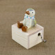 Mini Cute Animal Wooden Hand-cranked Music Box, Music:City in the Sky(Little Penguin)