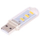 3 LEDs 5730 SMD USB LED Book Light Portable Night Lamp(Warm White)