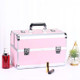 Professional Makeup Box Beauty Salon Manicure Toolbox, Color:Oversized Pink
