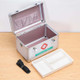 Emergency Aluminum Medicine Cabinet for Household Aluminum Alloy Medicine Box Enterprise, Size:12 inch Mdeium(Silver)