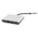 WS-07 Type-C 3.1 to RJ45 + HDMI + USB3.0 + PD 4-in-1 Converter Multifunctional Docking Station