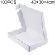 100 PCS Shipping Box Clothing Packaging Box, Color: White, Size: 40x30x4cm