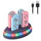 MB-BK002 Game Controller Charger Charging Dock 4-port Light-emitting Charger for Nintendo Switch Joy-Con