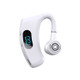 V12 Bluetooth 5.2 Business Hanging Ear Style Smart LED Digital Display Wireless Bluetooth Earphone with Charging Box (White)