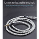 KZ 3.5mm Plug 784-core Blue Silver Mixed Braided Silver-plated Earphone Upgrade Cable For KZ ZS10 Pro / DQ6 / ASX, Cable Length: 1.2m(C Style)