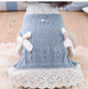 Autumn Puppy Clothes Teddy Bichon Hiromi Autumn And Winter Clothes Thick Wool Skirt, Size: M(Blue)