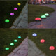 8 LEDs Solar Circular Underground Light Outdoor Waterproof Lawn Stair Light, Light Color: Gradient RGB Light