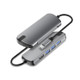 Basix T1904 4 In 1 Multi-function Type-C / USB-C HUB Expansion Dock (Grey)