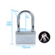 4 PCS Square Blade Imitation Stainless Steel Padlock, Specification: Long 70mm Not Open