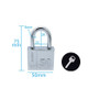 4 PCS Square Blade Imitation Stainless Steel Padlock, Specification: Short 50mm Open