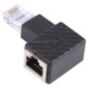 RJ45 Male to Female Converter 90 Degrees Extension Adapter for Cat5 Cat6 LAN Ethernet Network Cable