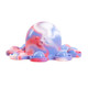 2 PCS Double-Sided Flip Bubble Decompression Toy Octopus Keychain, Colour: Camouflage Red