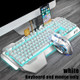 K680 Rechargeable Wireless Keyboard and Mouse Set(Silver White Ice Blue)