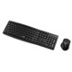 Ajazz A2030W Office Home Wireless Matte Feel Button Mute Keyboard and Mouse Set(Black)