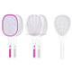 Electrical Mosquito Swatter Mosquito Killer Two-In-One USB Rechargeable Household Electrical Mosquito Swatter, Colour: LEDx6 Gray (Base Charging)