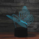 Butterfly Shape 3D Colorful LED Vision Light Table Lamp, Charging Touch Version