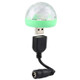 4W RGB Mini Magic Ball LED Stage Lamp with DC 5.5x2.5/2.1mm Female to USB Female Connector Cable