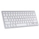 WB-8022 Ultra-thin Wireless Bluetooth Keyboard for iPad, Samsung, Huawei, Xiaomi, Tablet PCs or Smartphones, Ko Language Keys(Silver)