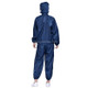 Striped Anti-static Split Hood Dust-proof Work Suit, Size:M(Navy Blue)