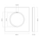 86mm Round LED Tempered Glass Switch Panel, Gray Round Glass, Style:Blank Panel