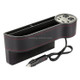 Car Multi-functional Console PU Leather Box Cigarette Lighter Charging Pocket Cup Holder Seat Gap Side Storage Box