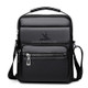 WEIXIER 8681 Litchi Texture PU Leather Men Business Handbag Crossbody Bag (Black)