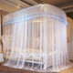 U-shaped Three-door Stainless Steel Tube Floor Mosquito Net, Size:Bold 25mm 2.0x2.2m(White)