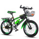 22 Inch Childrens Bicycles 7-15 Years Old Children Without Auxiliary Wheels, Style:Single Speed Luxury(Black Green)