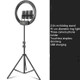18 inch+3 Phone Clips Dimmable Color Temperature LED Ring Fill Light Live Broadcast Set With 2.1m Tripod Mount, CN Plug