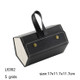 Multifunctional Jewelry Glasses Storage Box Small Grain PU Leather Handmade Glasses Case,Model: L6392 (Black)