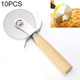 10 PCS Stainless Steel Pizza Hob Pizza Wheel Knife And Cake Knife
