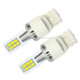 2 PCS T20 / 7440 12W 330LM Car Auto Turn Light Reversing Lights 12LEDs SMD-3030 Lamps, DC 12V-24V(Yellow Light)