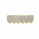 Halloween Accessories Micro-Inlaid Zircon Hip-Hop Braces, Colour: Gold Lower Teeth