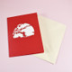 2 PCS 3D Stereo Greeting Card Love Blessing Card Thanksgiving Card