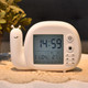 Creative Small Snail Multifunctional Smart Digital Alarm Clock(White)