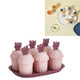 Summer Home Cartoon Cute Homemade DIY Creative Popsicle Ice Cream Mold Set, Style:Sixr Groups of Happy Cats(Pink)