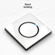 86mm Round LED Tempered Glass Switch Panel, White Round Glass, Style:Two Billing Control