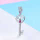 S925 Sterling Silver Happiness Key Pendant Charm Accessories