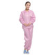 Anti Static Split Lapel Dustless Clothing Food Protection Stripe Clean Clothes, Size:XXL(Pink)