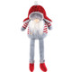 Christmas Long-Legged Sitting Faceless Doll Santa Claus Hotel Restaurant Decoration Gift Decoration(Round Hat )